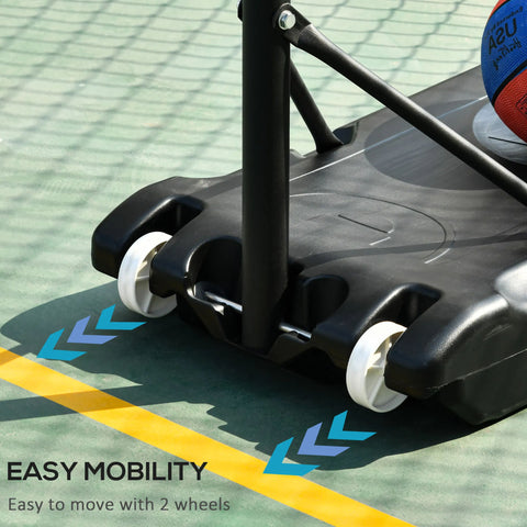 Adjustable Portable Basketball Hoop with Wheels