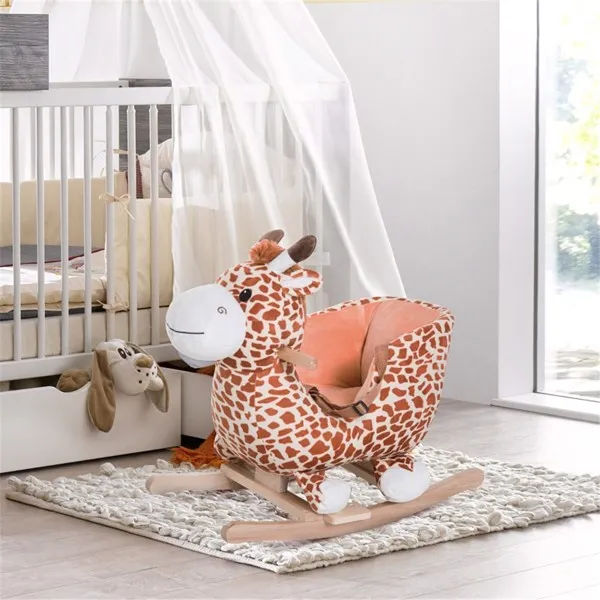 Plush Giraffe Baby Rocking Horse with Sound