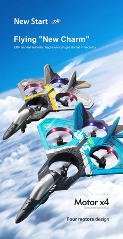 V17 2.4GHz Foam Remote Control Fighter Jet Drone with LED Lights