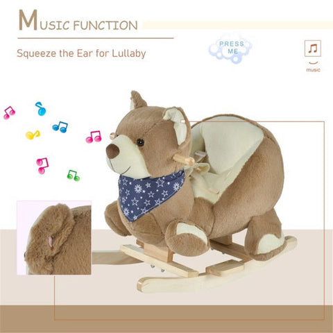 Plush Bear Baby Rocking Horse with Music