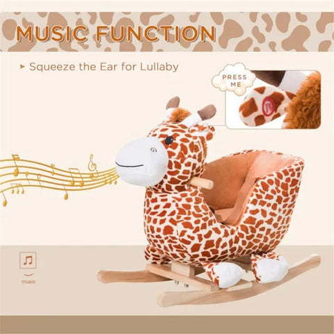 Plush Giraffe Baby Rocking Horse with Sound
