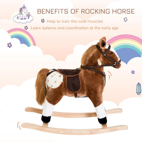 Plush Rocking Horse with Realistic Sounds