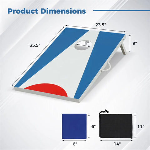 3'x2' Foldable Cornhole Board Set with 8 Bean Bags