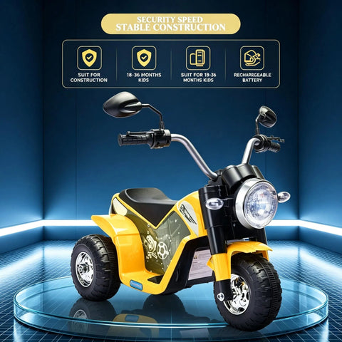 6V Kids Electric 3-Wheel Ride-On Motorcycle Toy