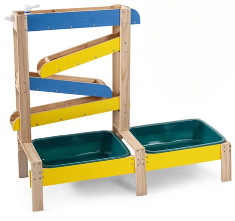 3-in-1 Kids Wooden Sand and Water Table with Faucet