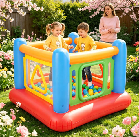 3-in-1 Inflatable Bounce House for Kids