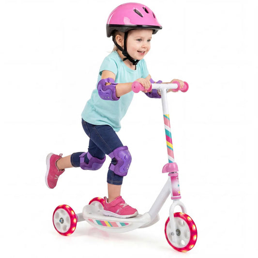 3-Wheel Kids Scooter With LED Light-Up Wheels for Toddlers