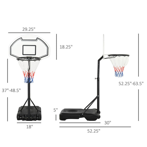Adjustable Poolside Basketball Hoop with Wheels