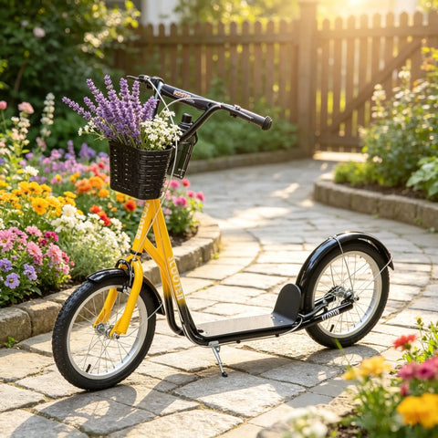 16-Inch Inflatable Youth Kick Scooter With Adjustable Handlebars