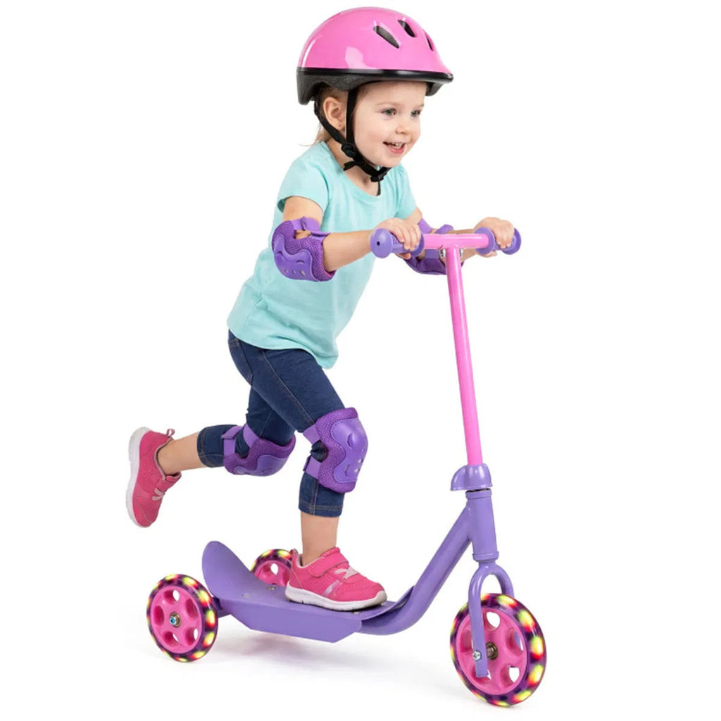 3-Wheel Toddler Kick Scooter with LED Light-Up Wheels