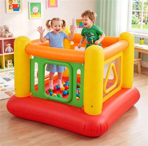 3-in-1 Inflatable Bounce House with Visible Wall