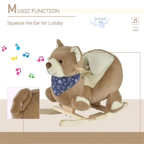 Plush Bear Baby Rocking Horse with Music