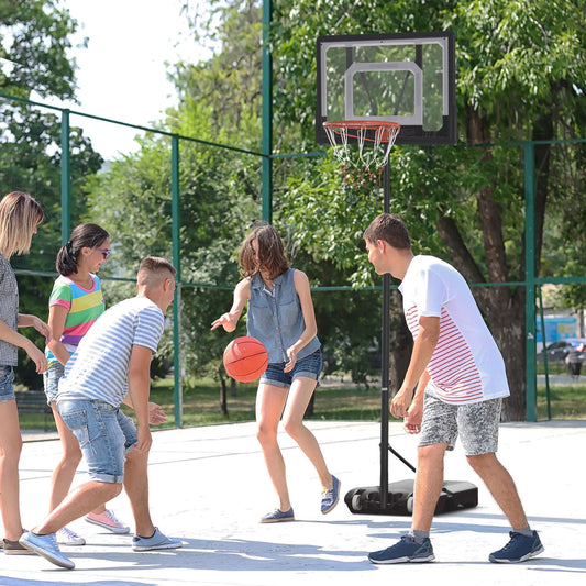 Adjustable Portable Basketball Hoop with Wheels