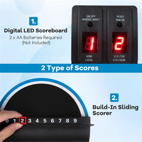 42-Inch Indoor Air Hockey Game Table with LED Scorer