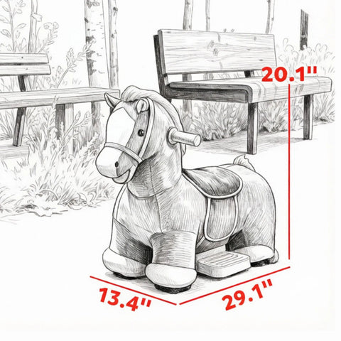 6V Battery Powered Kids Electric Ride-On Horse Pony Toy