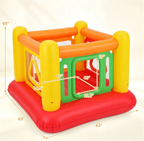 3-in-1 Inflatable Bounce House with Visible Wall