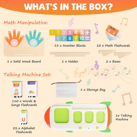 Talking Flash Cards and Finger Counting Math Board Set