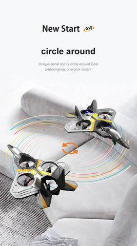 V17 2.4GHz Foam Remote Control Fighter Jet Drone with LED Lights