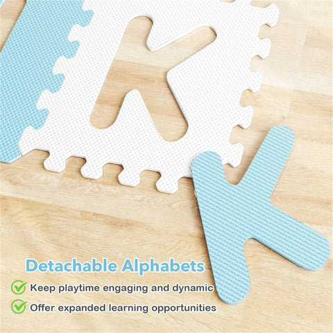 26-Piece Alphabet EVA Foam Interlocking Floor Tiles Play Mat