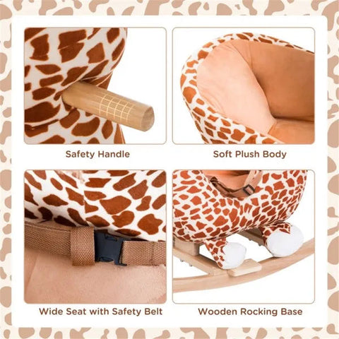 Plush Giraffe Baby Rocking Horse with Sound
