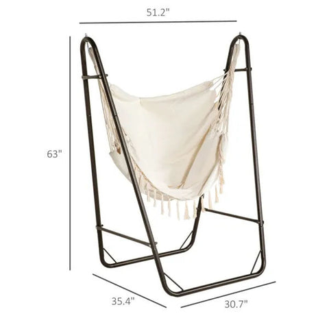Ergonomic Hanging Hammock Chair with Stand