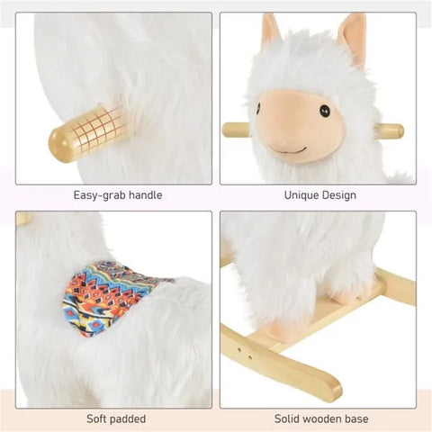 Plush Llama Rocking Horse Toy for Toddlers