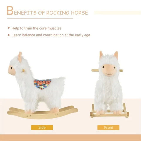 Plush Llama Rocking Horse Toy for Toddlers