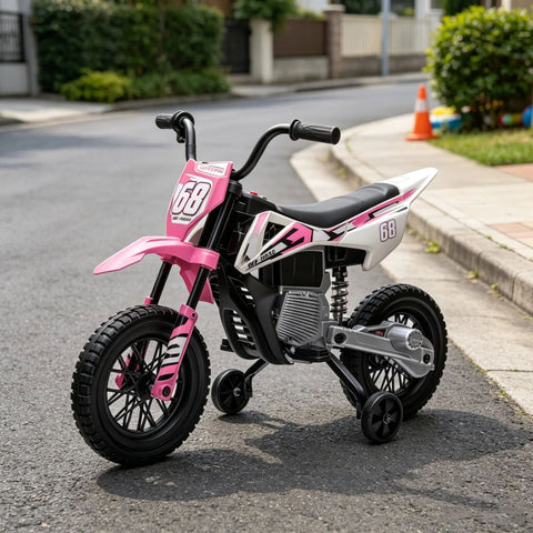 12V Kids Electric Ride On Motorcycle with Training Wheels