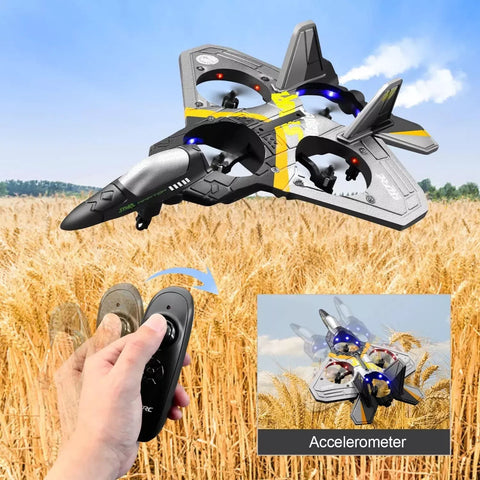V17 2.4GHz Foam Remote Control Fighter Jet Drone with LED Lights