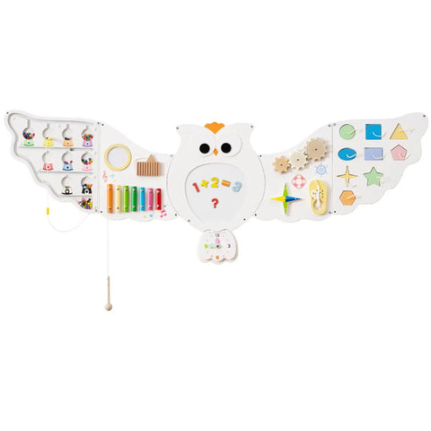 11-in-1 Montessori Owl Activity Wall Busy Board