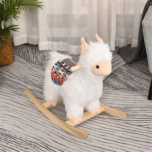 Plush Llama Rocking Horse Toy for Toddlers