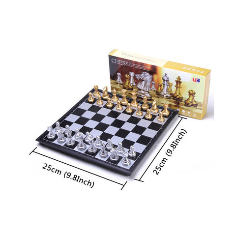 9.8-Inch Travel Folding Magnetic Chess Set