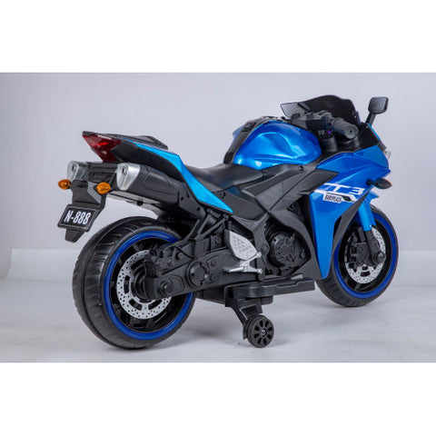12V Electric Ride-On Motorcycle with Training Wheels