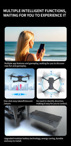 E99Pro Screen Control Drone with Dual Battery