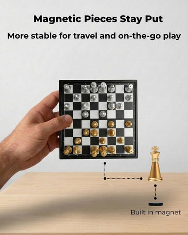 9.8-Inch Travel Folding Magnetic Chess Set