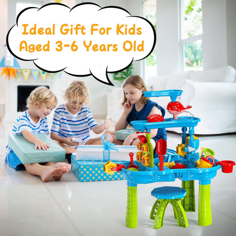 3-Tier Kids Sand and Water Activity Table Set