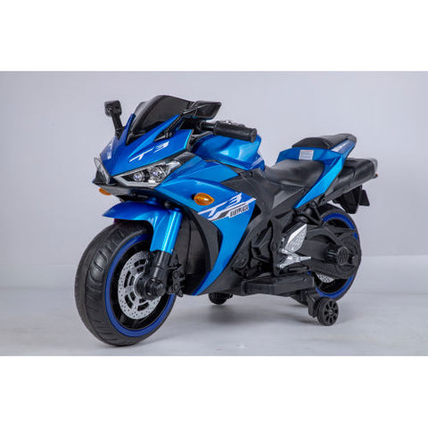 12V Electric Ride-On Motorcycle with Training Wheels