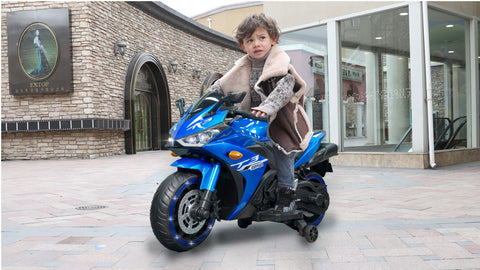12V Electric Ride-On Motorcycle with Training Wheels