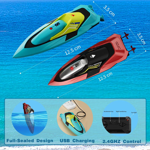 Fast RC Boat for Pools and Lakes | 2.4 GHz 20 MPH Racing Boat